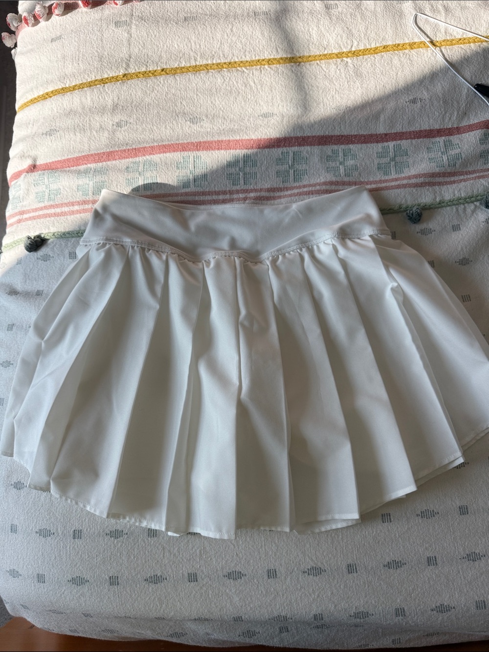 Women's White Pleated Skirt